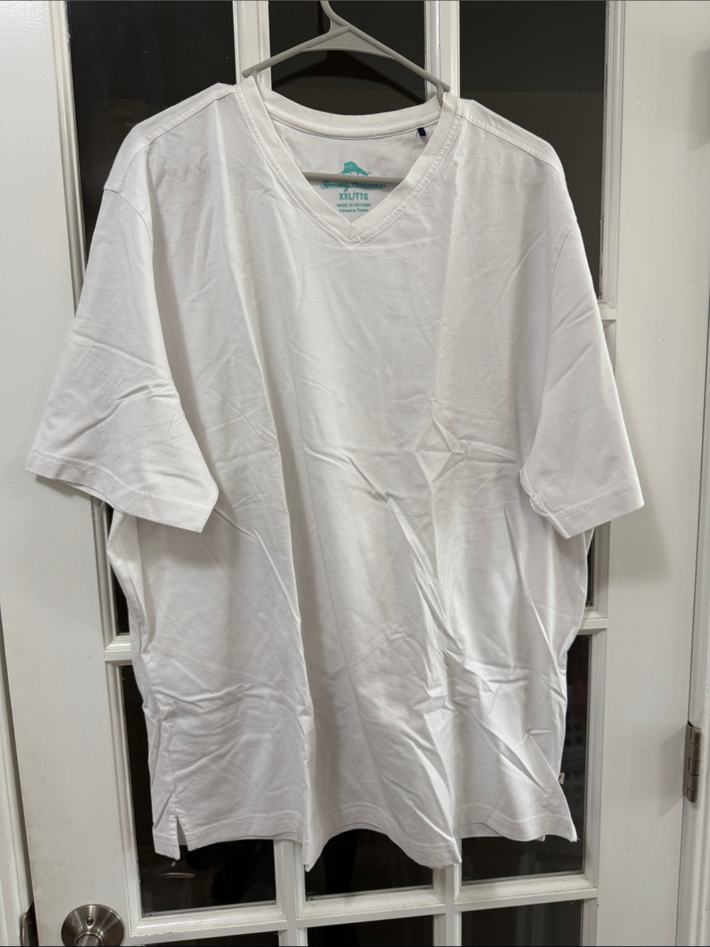 Tommy Bahama White Short Sleeve V-Neck Tee